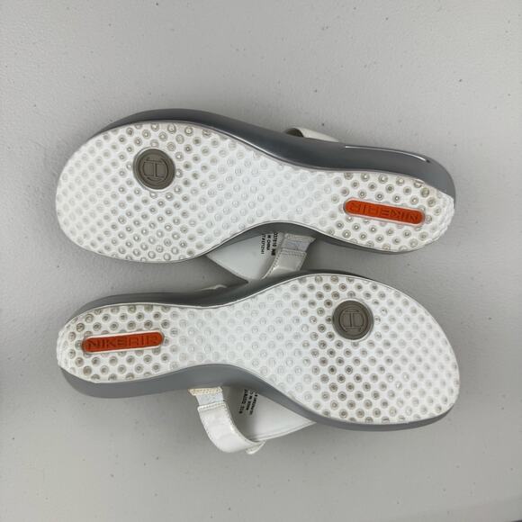 Cole Haan Original Grand Wedge Nike Air White Leather Sandals Women's Size 9.5B - Picture 10 of 10